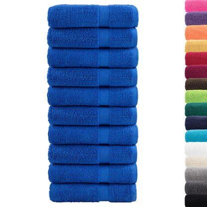 Premium Bath Towels "SOLUND" 10 pcs Blue 100x150 cm 600 gsm