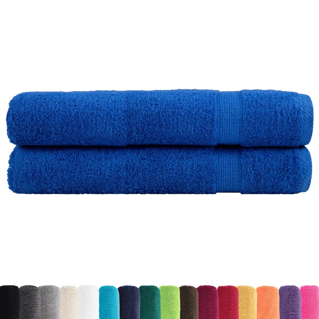Premium Sauna Towels "SOLUND" 2 pcs Blue 80x200 cm 600 gsm