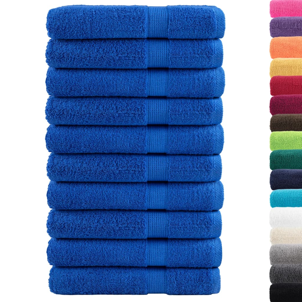 Premium Sauna Towels "SOLUND" 10 pcs Blue 80x200 cm 600 gsm