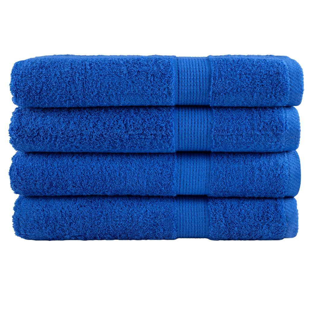 Premium Towels "SOLUND" 4 pcs Blue 100x200 cm 600 gsm
