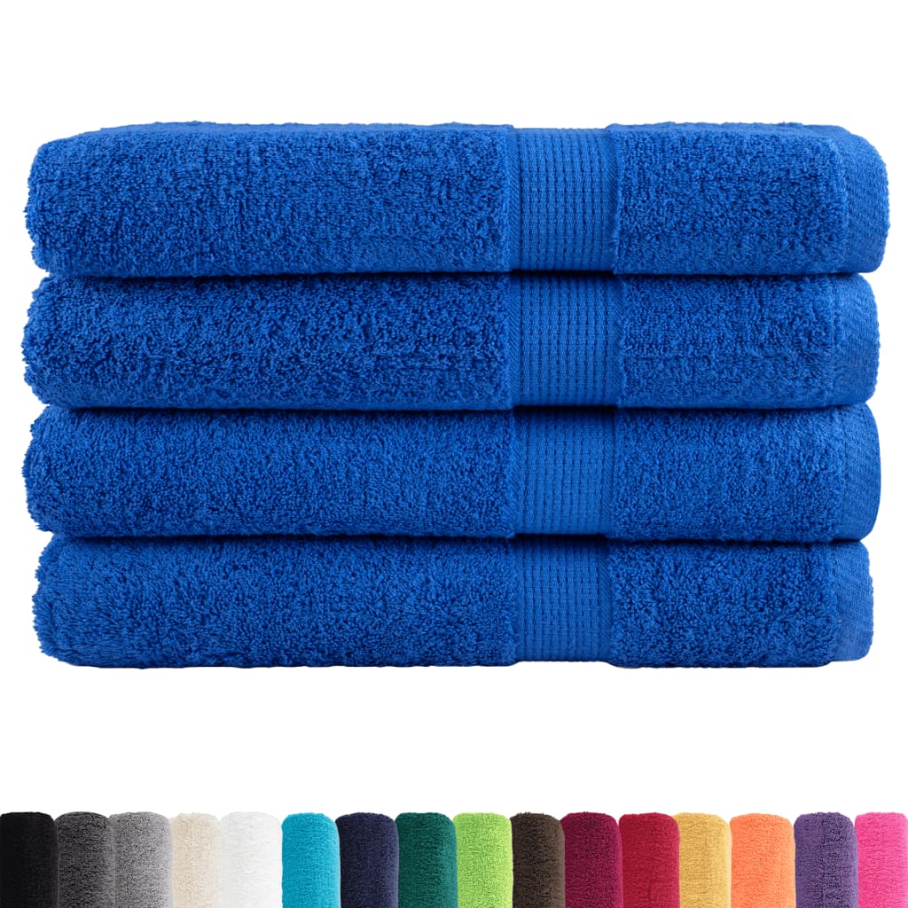 Premium Towels "SOLUND" 4 pcs Blue 100x200 cm 600 gsm
