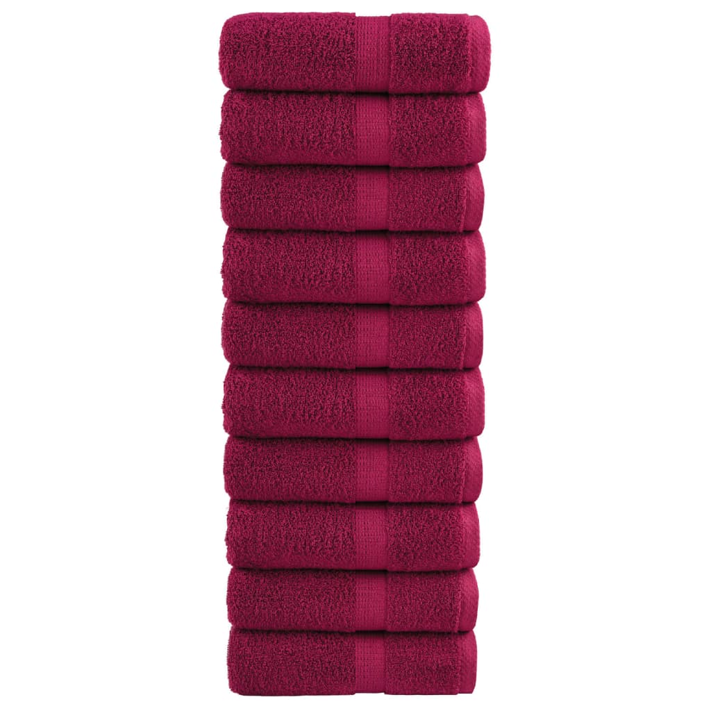 Premium Wash Towels "SOLUND" 10 pcs Bordeaux 30x30 cm 600 gsm