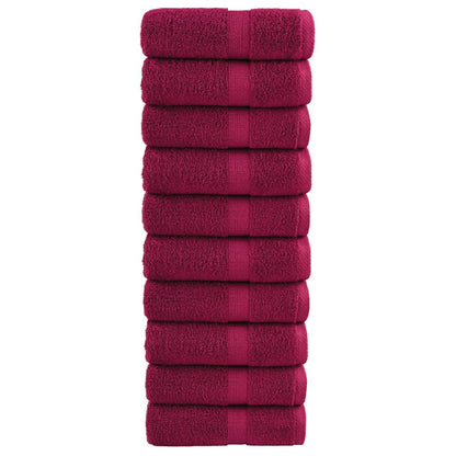 Premium Wash Towels "SOLUND" 10 pcs Bordeaux 30x30 cm 600 gsm