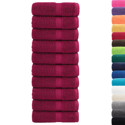 Premium Wash Towels "SOLUND" 10 pcs Bordeaux 30x30 cm 600 gsm