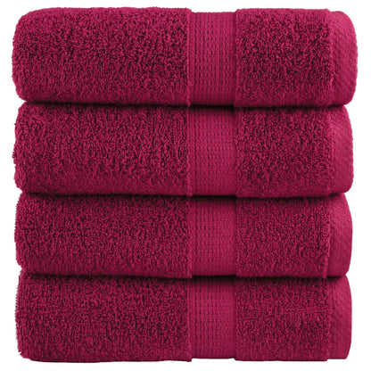 Premium Guest Towels "SOLUND" 4 pcs Bordeaux 30x50 cm 600 gsm