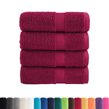 Premium Guest Towels "SOLUND" 4 pcs Bordeaux 30x50 cm 600 gsm