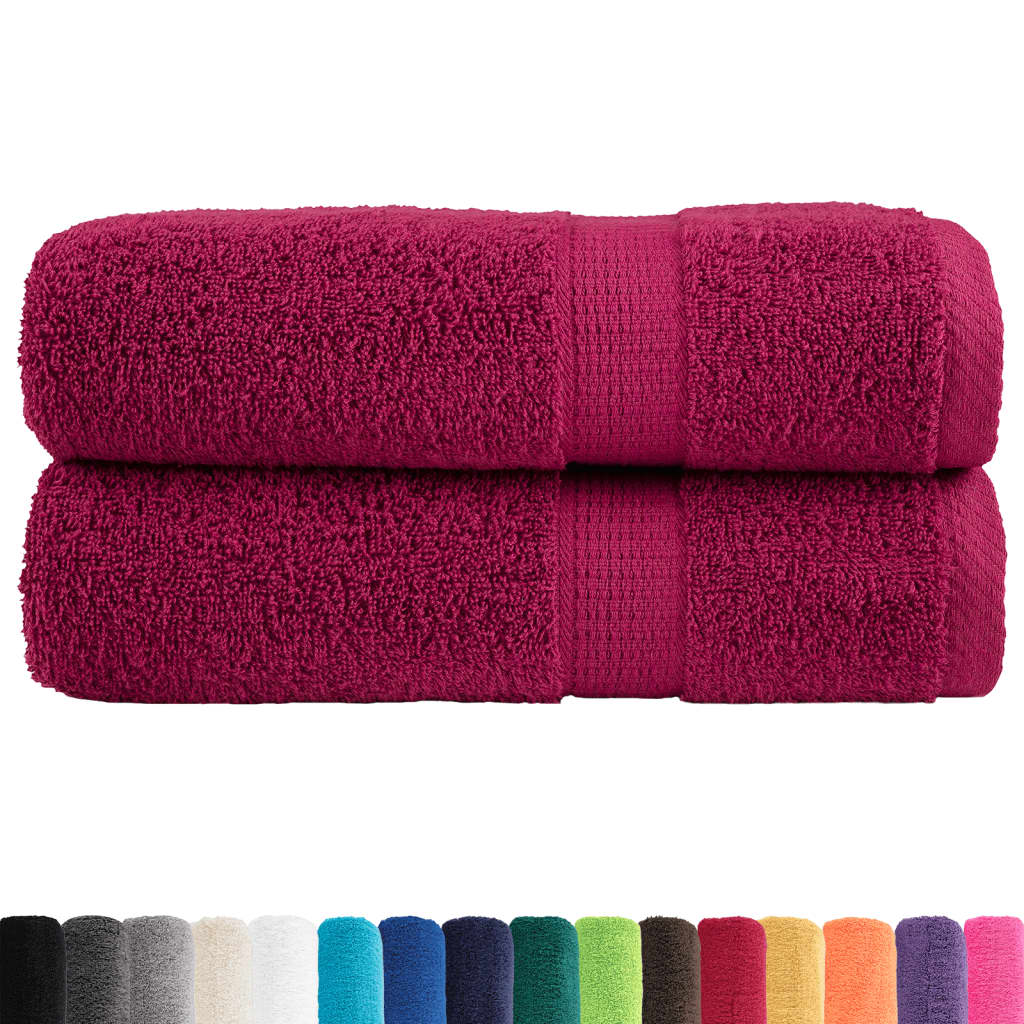 Premium Hand Towels "SOLUND" 2 pcs Bordeaux 50x100 cm 600 gsm