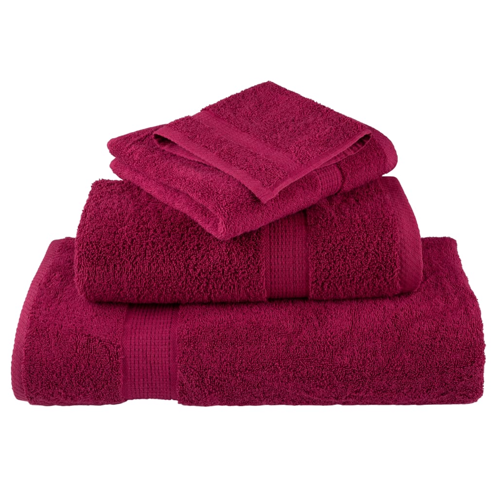 Premium Hand Towels "SOLUND" 2 pcs Bordeaux 50x100 cm 600 gsm