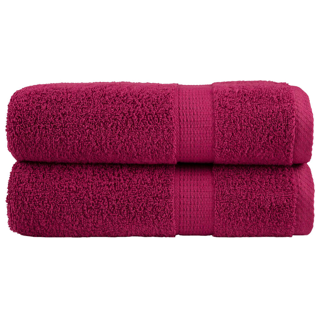 Premium Shower Towels "SOLUND" 2 pcs Bordeaux 70x140 cm 600 gsm