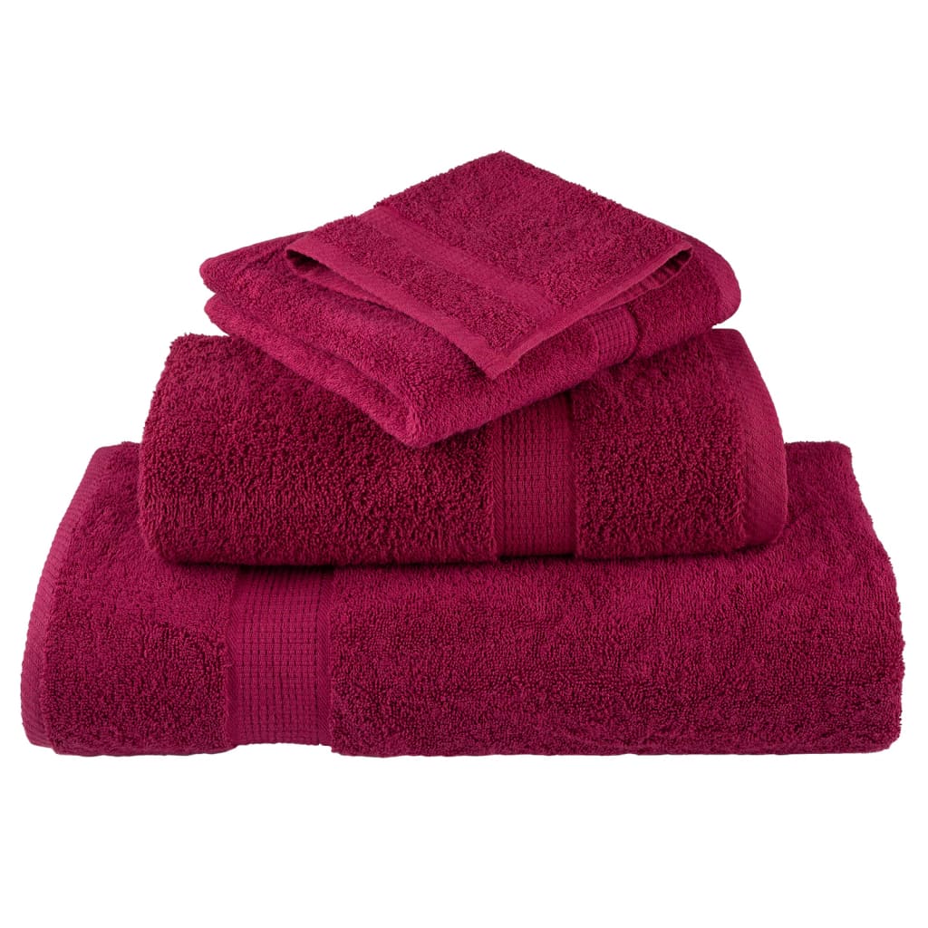 Premium Shower Towels "SOLUND" 4 pcs Bordeaux 70x140 cm 600 gsm
