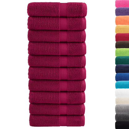Premium Shower Towels "SOLUND" 10 pcs Bordeaux 70x140 cm 600 gsm