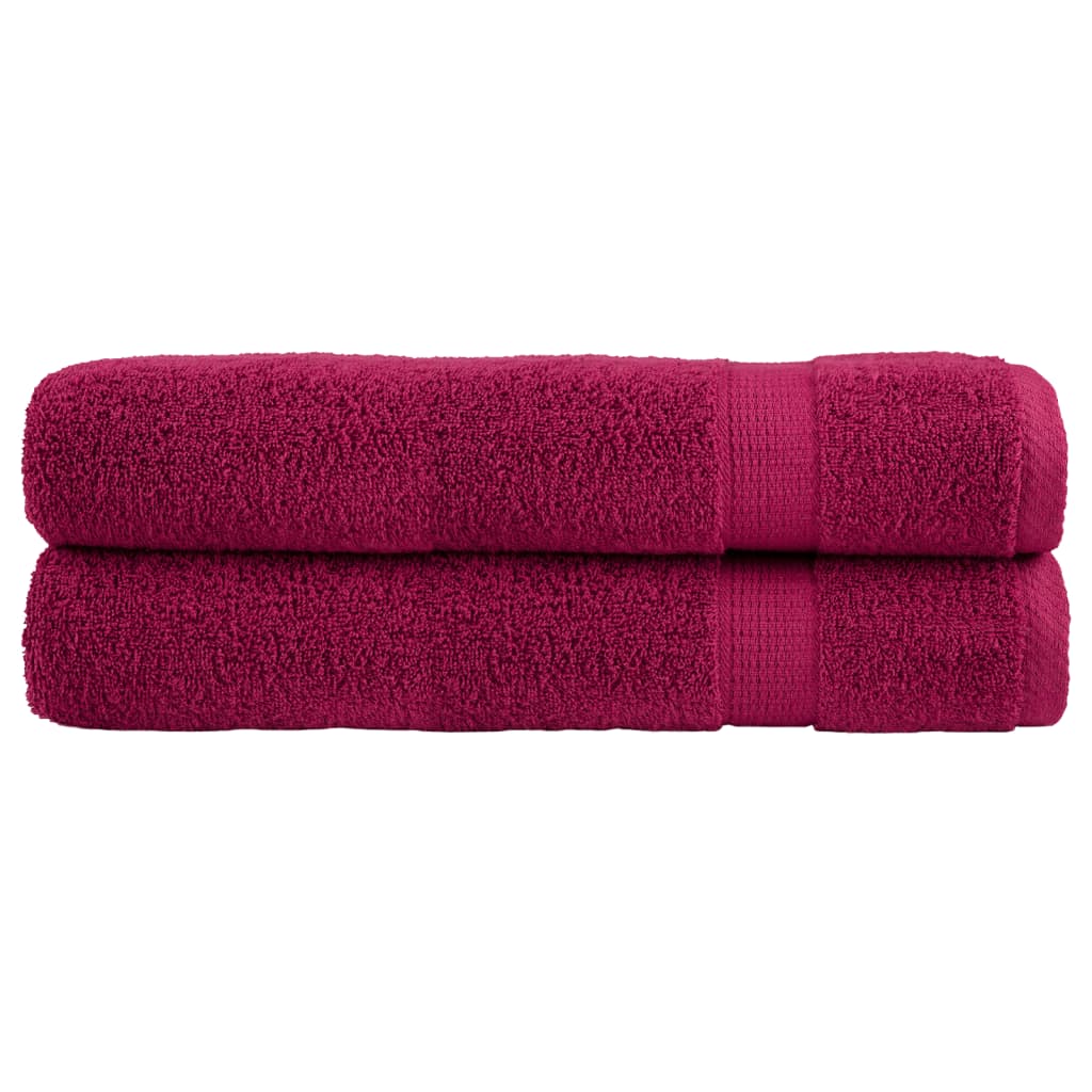 Premium Sauna Towels "SOLUND" 2 pcs Bordeaux 80x200 cm 600 gsm