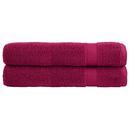 Premium Sauna Towels "SOLUND" 2 pcs Bordeaux 80x200 cm 600 gsm