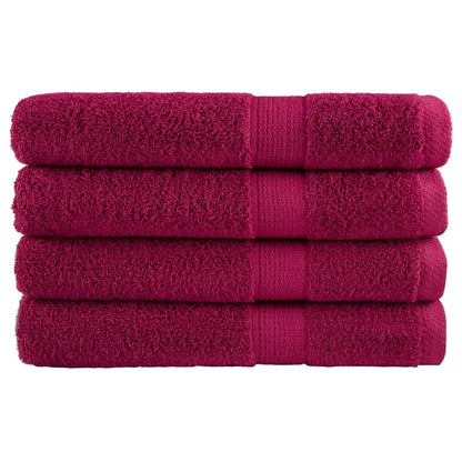 Premium Towels "SOLUND" 4 pcs Bordeaux 100x200 cm 600 gsm