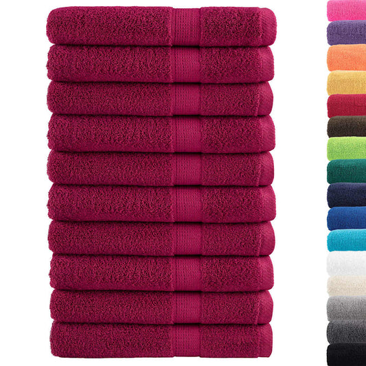 Premium Towels "SOLUND" 10 pcs Bordeaux 100x200 cm 600 gsm