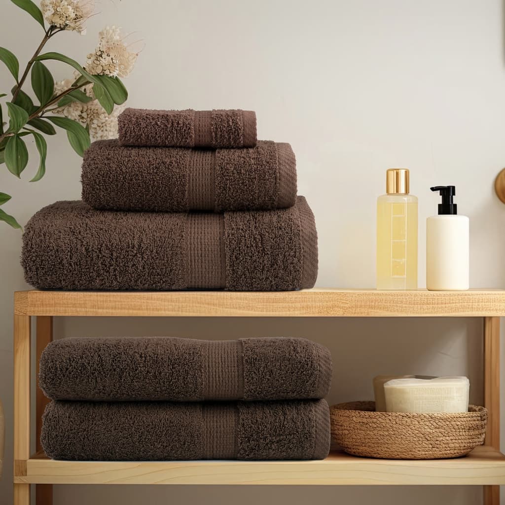 Premium Wash Towels "SOLUND" 4 pcs Brown 30x30 cm 600 gsm