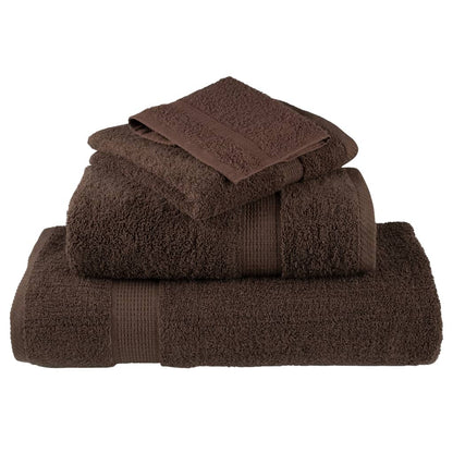 Premium Wash Towels "SOLUND" 4 pcs Brown 30x30 cm 600 gsm