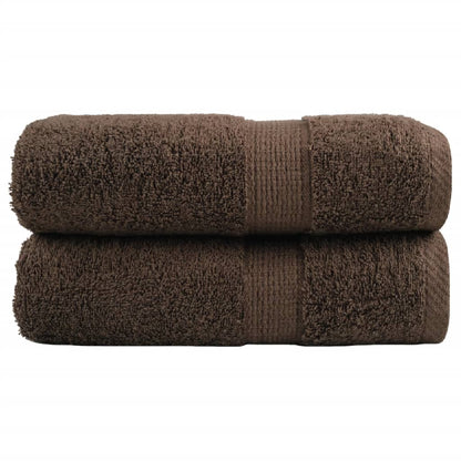 Premium Guest Towels "SOLUND" 2 pcs Brown 30x50 cm 600 gsm