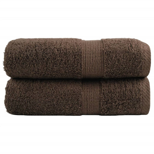 Premium Guest Towels "SOLUND" 2 pcs Brown 30x50 cm 600 gsm