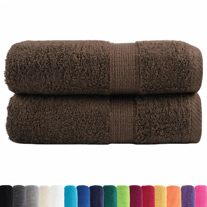 Premium Guest Towels "SOLUND" 2 pcs Brown 30x50 cm 600 gsm
