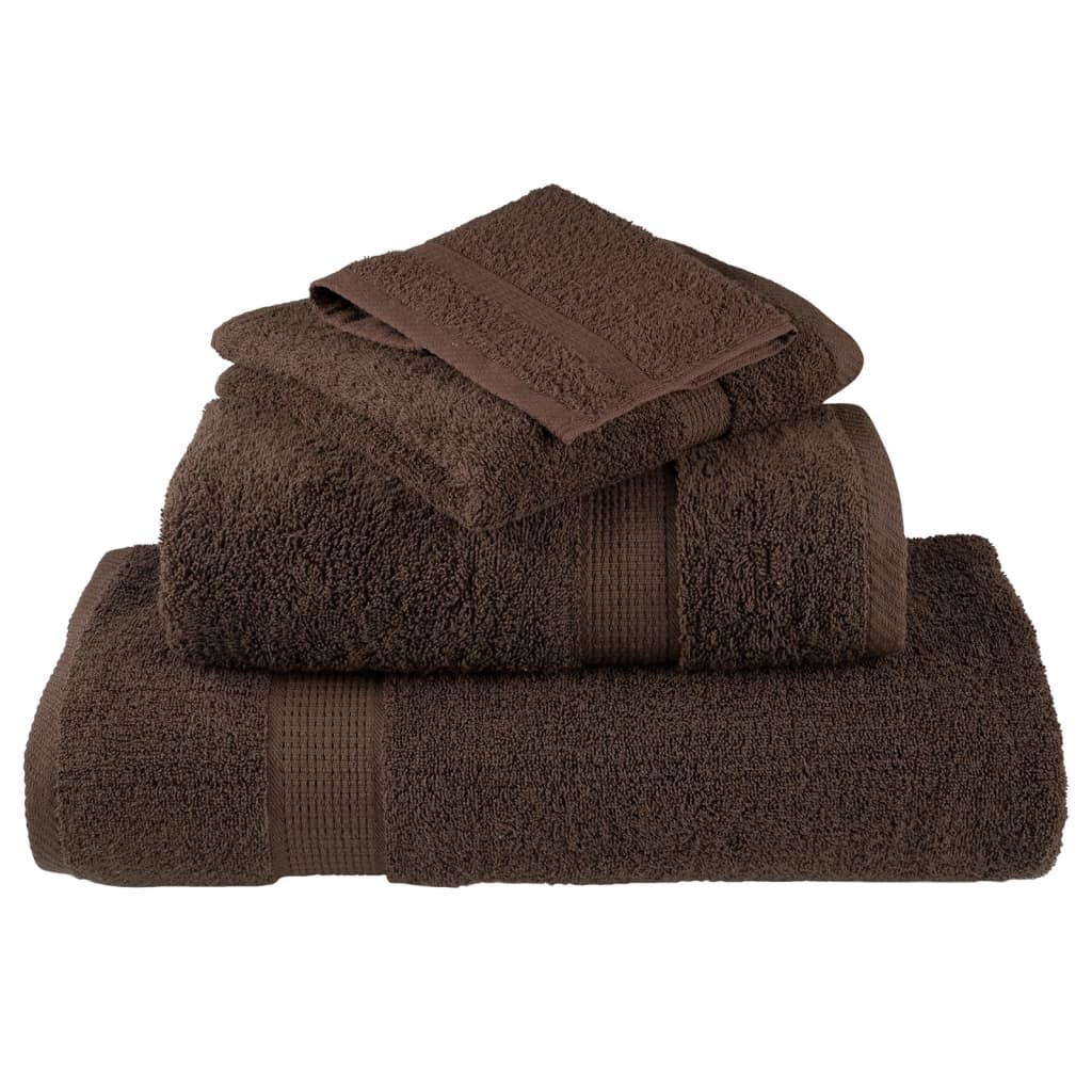 Premium Guest Towels "SOLUND" 10 pcs Brown 30x50 cm 600 gsm