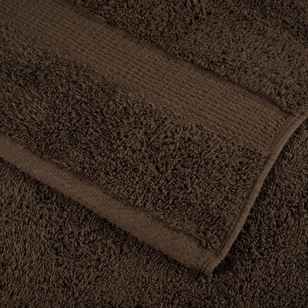 Premium Guest Towels "SOLUND" 10 pcs Brown 30x50 cm 600 gsm