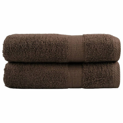Premium Shower Towels "SOLUND" 2 pcs Brown 70x140 cm 600 gsm