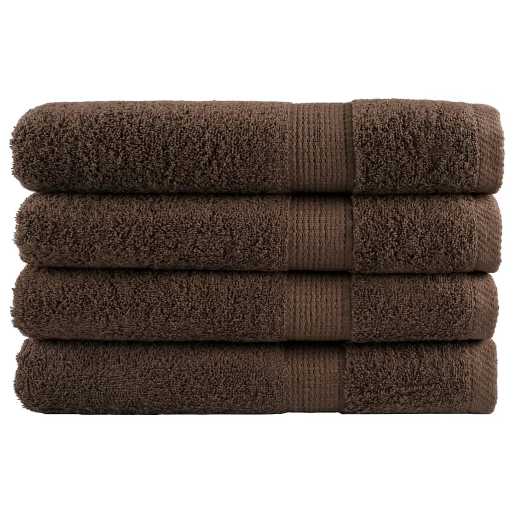 Premium Sauna Towels "SOLUND" 4 pcs Brown 80x200 cm 600 gsm