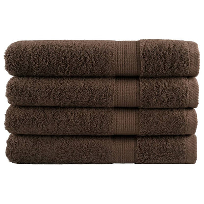 Premium Sauna Towels "SOLUND" 4 pcs Brown 80x200 cm 600 gsm