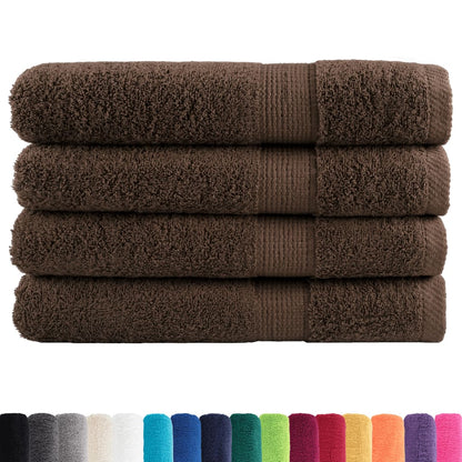 Premium Sauna Towels "SOLUND" 4 pcs Brown 80x200 cm 600 gsm