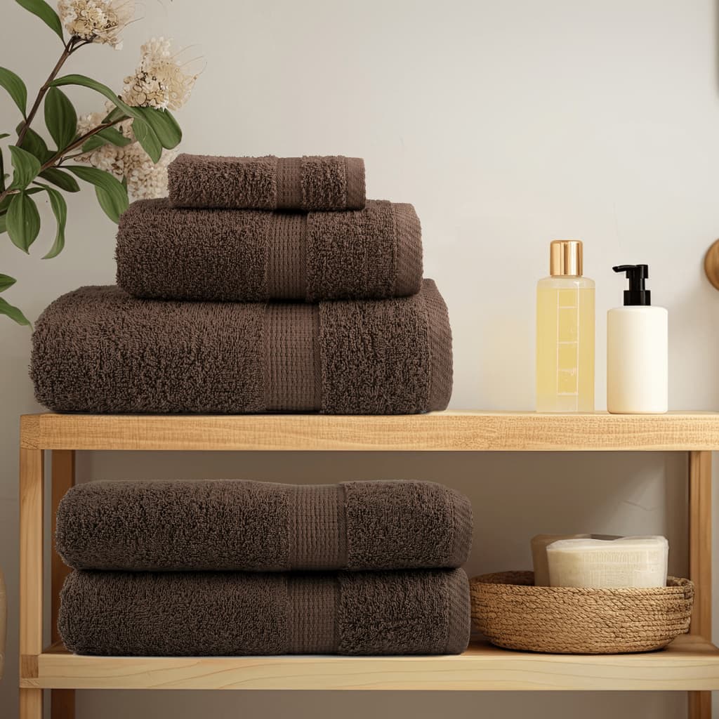 Premium Sauna Towels "SOLUND" 4 pcs Brown 80x200 cm 600 gsm