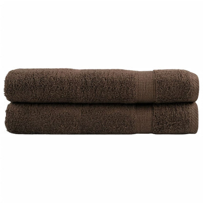 Premium Towels "SOLUND" 2 pcs Brown 100x200 cm 600 gsm