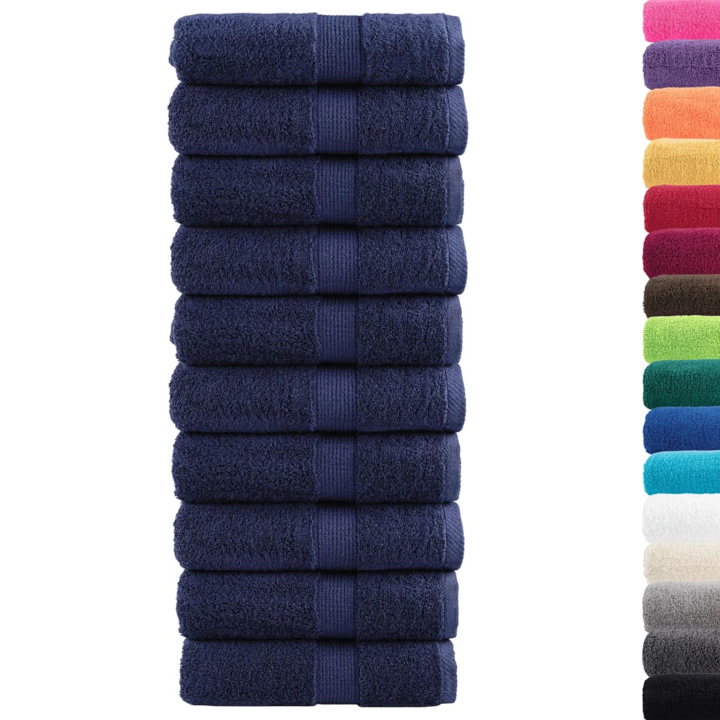 Premium Wash Towels "SOLUND" 10 pcs Navy Blue 30x30 cm 600 gsm