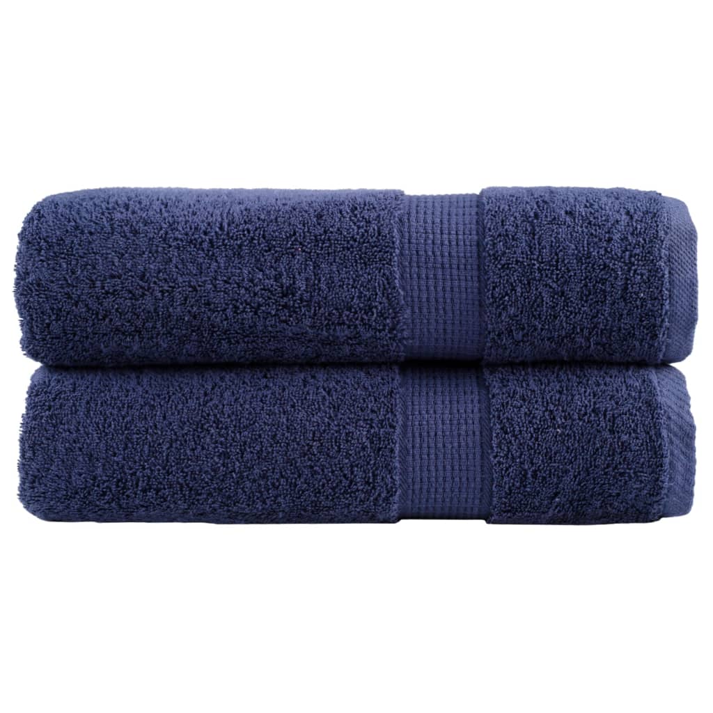 Premium Shower Towels "SOLUND" 2 pcs Navy Blue 70x140 cm 600 gsm