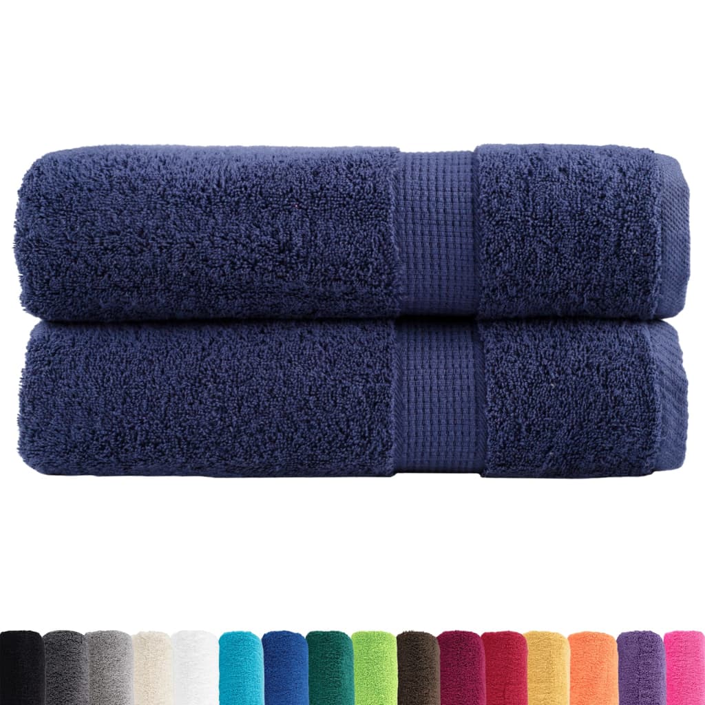 Premium Shower Towels "SOLUND" 2 pcs Navy Blue 70x140 cm 600 gsm