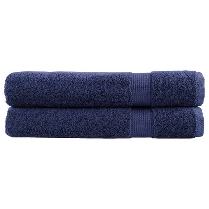 Premium Sauna Towels "SOLUND" 2 pcs Navy Blue 80x200 cm 600 gsm