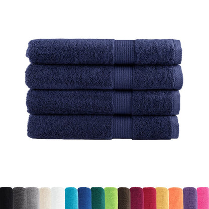 Premium Towels "SOLUND" 4 pcs Navy Blue 100x200 cm 600 gsm