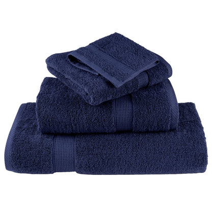 Premium Towels "SOLUND" 4 pcs Navy Blue 100x200 cm 600 gsm