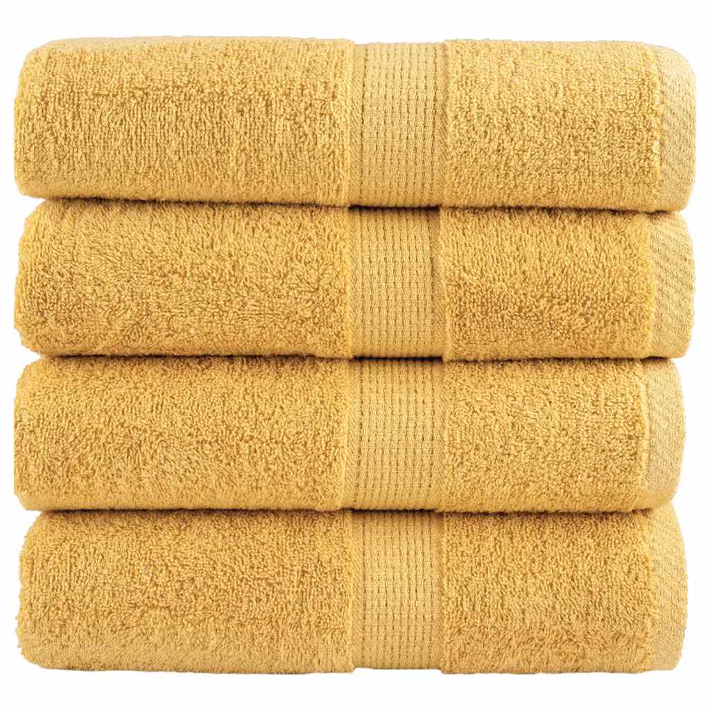 Premium Wash Towels "SOLUND" 4 pcs Gold 30x30 cm 600 gsm