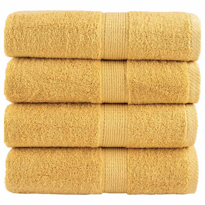 Premium Wash Towels "SOLUND" 4 pcs Gold 30x30 cm 600 gsm