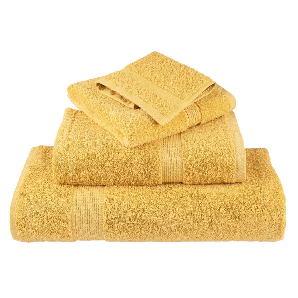Premium Hand Towels "SOLUND" 2 pcs Gold 50x100 cm 600 gsm