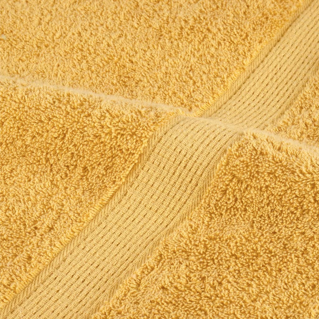 Premium Hand Towels "SOLUND" 2 pcs Gold 50x100 cm 600 gsm