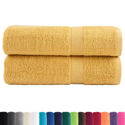 Premium Shower Towels "SOLUND" 2 pcs Gold 70x140 cm 600 gsm