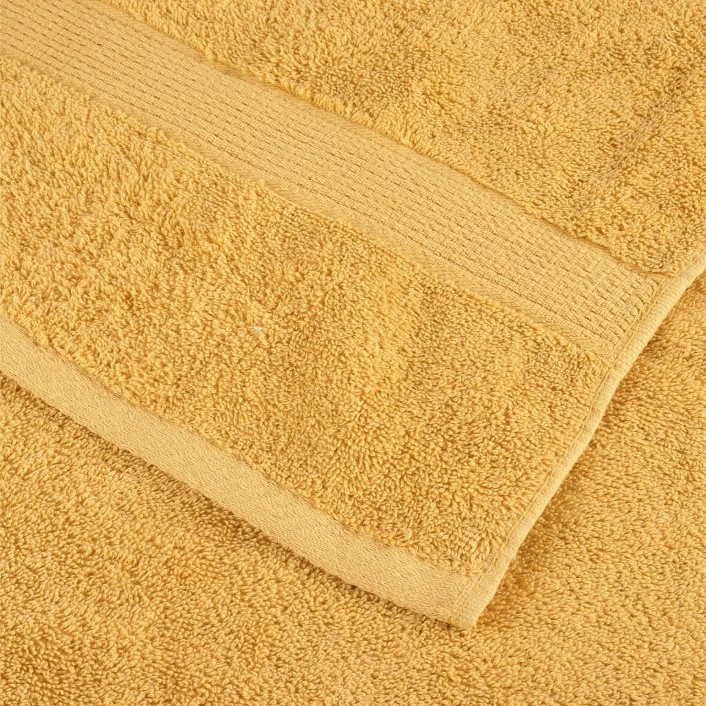Premium Shower Towels "SOLUND" 4 pcs Gold 70x140 cm 600 gsm