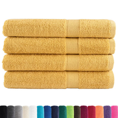 Premium Towels "SOLUND" 4 pcs Gold 100x200 cm 600 gsm