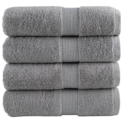 Premium Wash Towels "SOLUND" 4 pcs Grey 30x30 cm 600 gsm