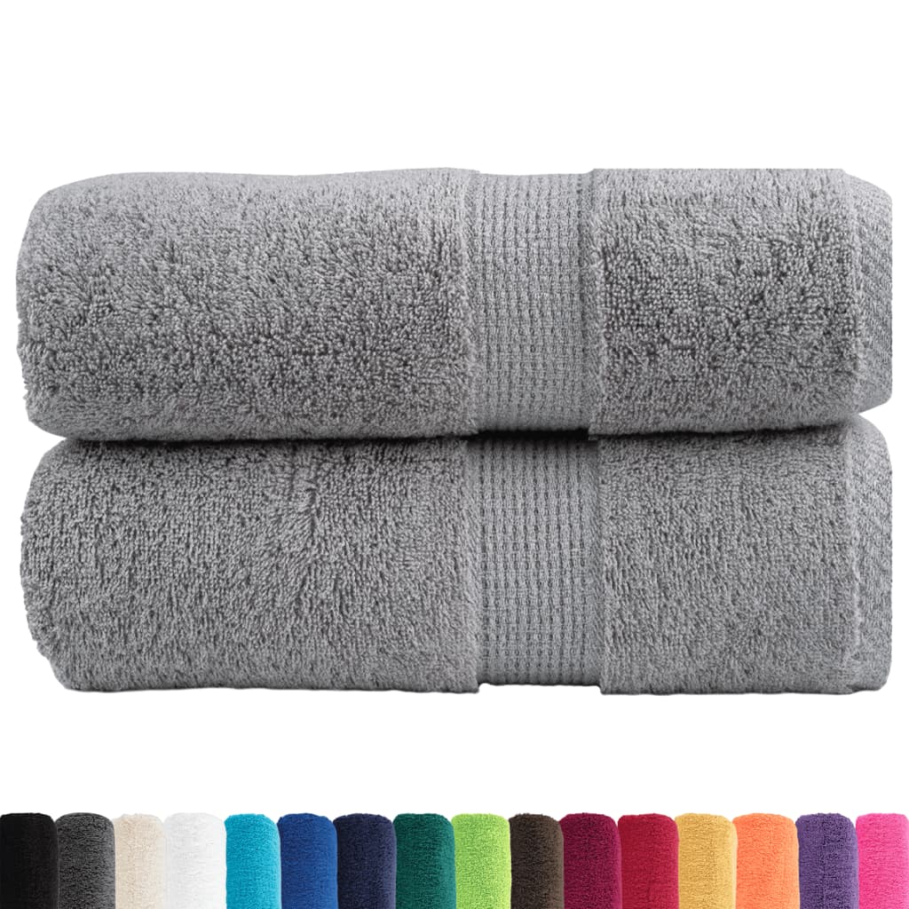 Premium Guest Towels "SOLUND" 2 pcs Grey 30x50 cm 600 gsm