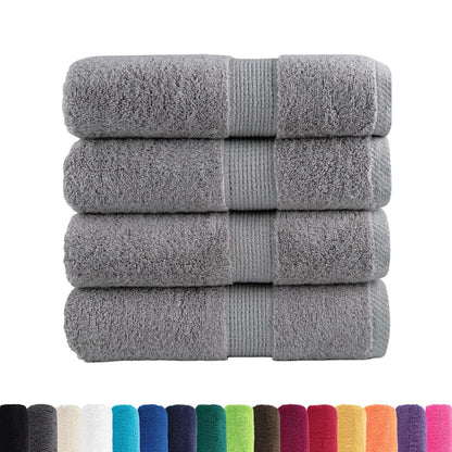 Premium Guest Towels "SOLUND" 4 pcs Grey 30x50 cm 600 gsm