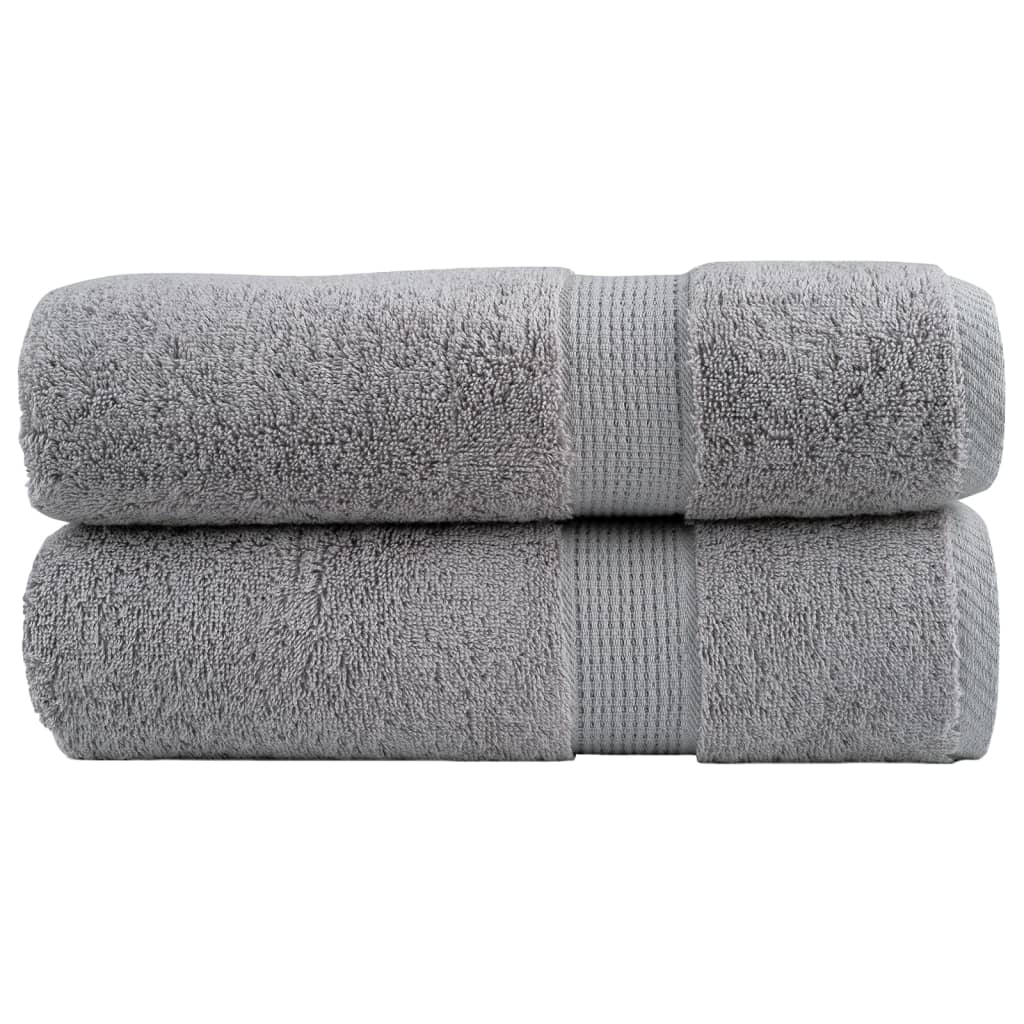 Premium Shower Towels "SOLUND" 2 pcs Grey 70x140 cm 600 gsm