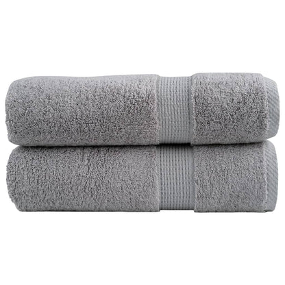Premium Shower Towels "SOLUND" 2 pcs Grey 70x140 cm 600 gsm